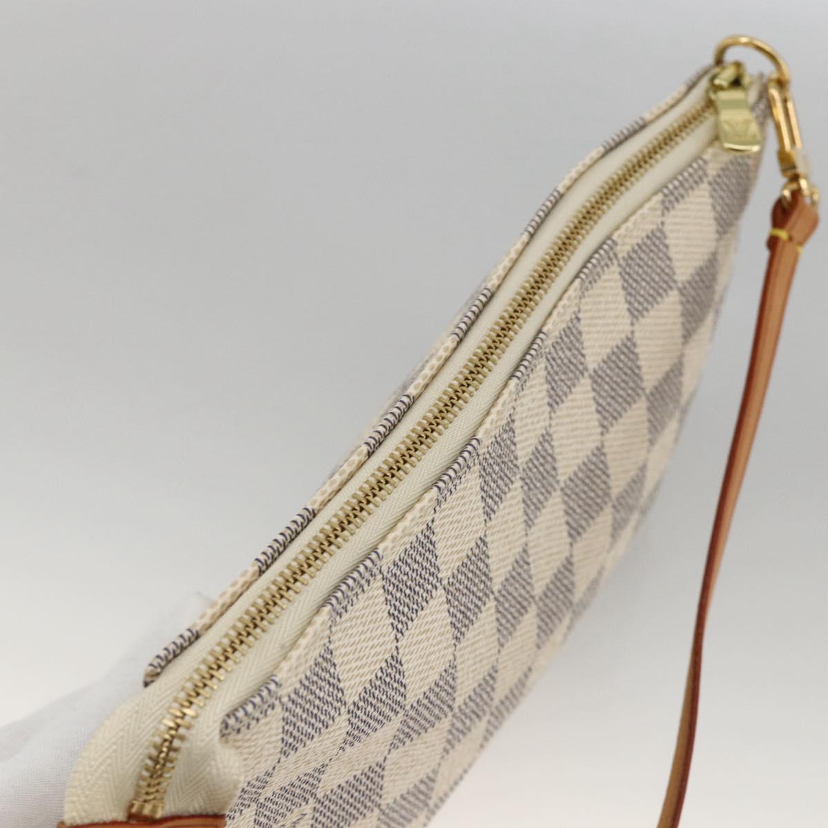 LOUIS VUITTON Damier Azur Pochette Accessoires Pouch N41207 LV Auth ki6607V