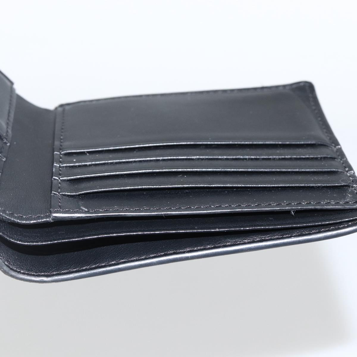 FENDI Zucca Canvas Wallet Black Brown Auth ki6612V