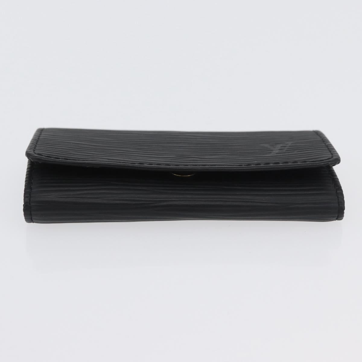 LOUIS VUITTON Epi Multicles 4 Key Case Black M63822 LV Auth ki6617