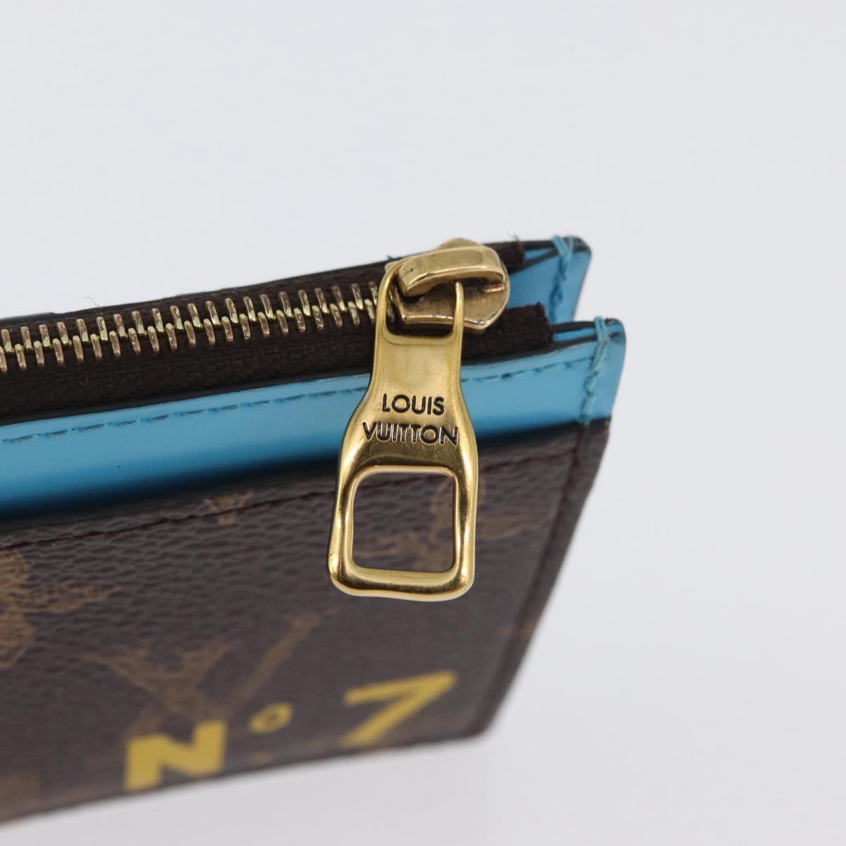 LOUIS VUITTON Virgil Abloh No. 7 Coin Card Holder Card Case M81256 Auth ki6622V