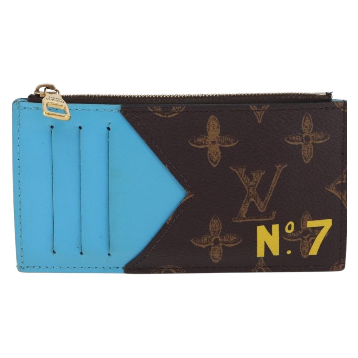 LOUIS VUITTON Virgil Abloh No. 7 Coin Card Holder Card Case M81256 Auth ki6622V