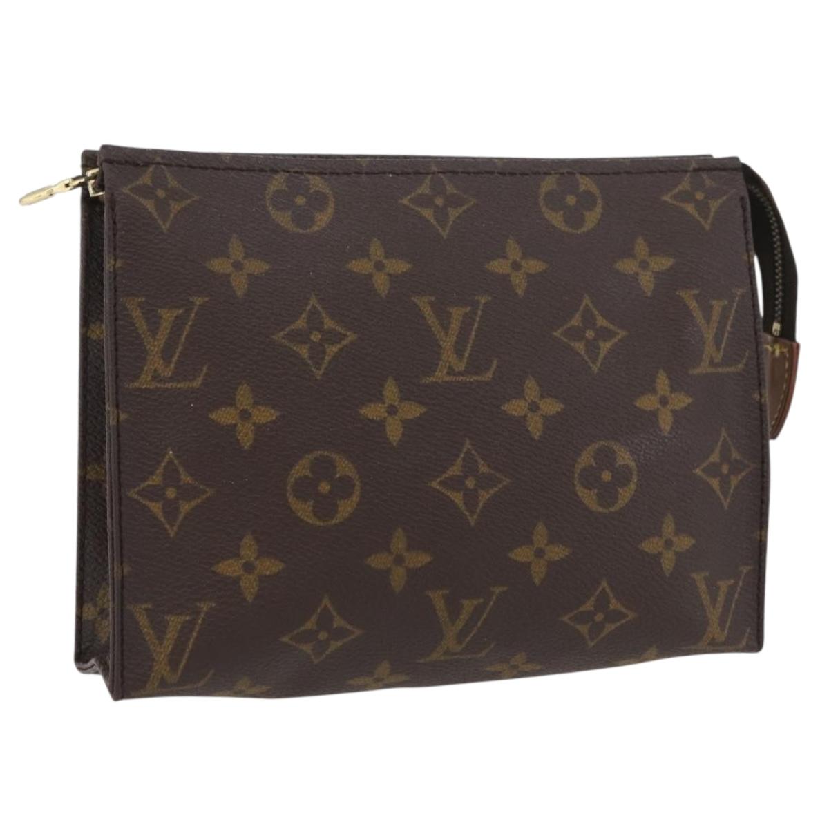 LOUIS VUITTON Monogram Poche Toilette 19 Pouch M47544 LV Auth ki6623