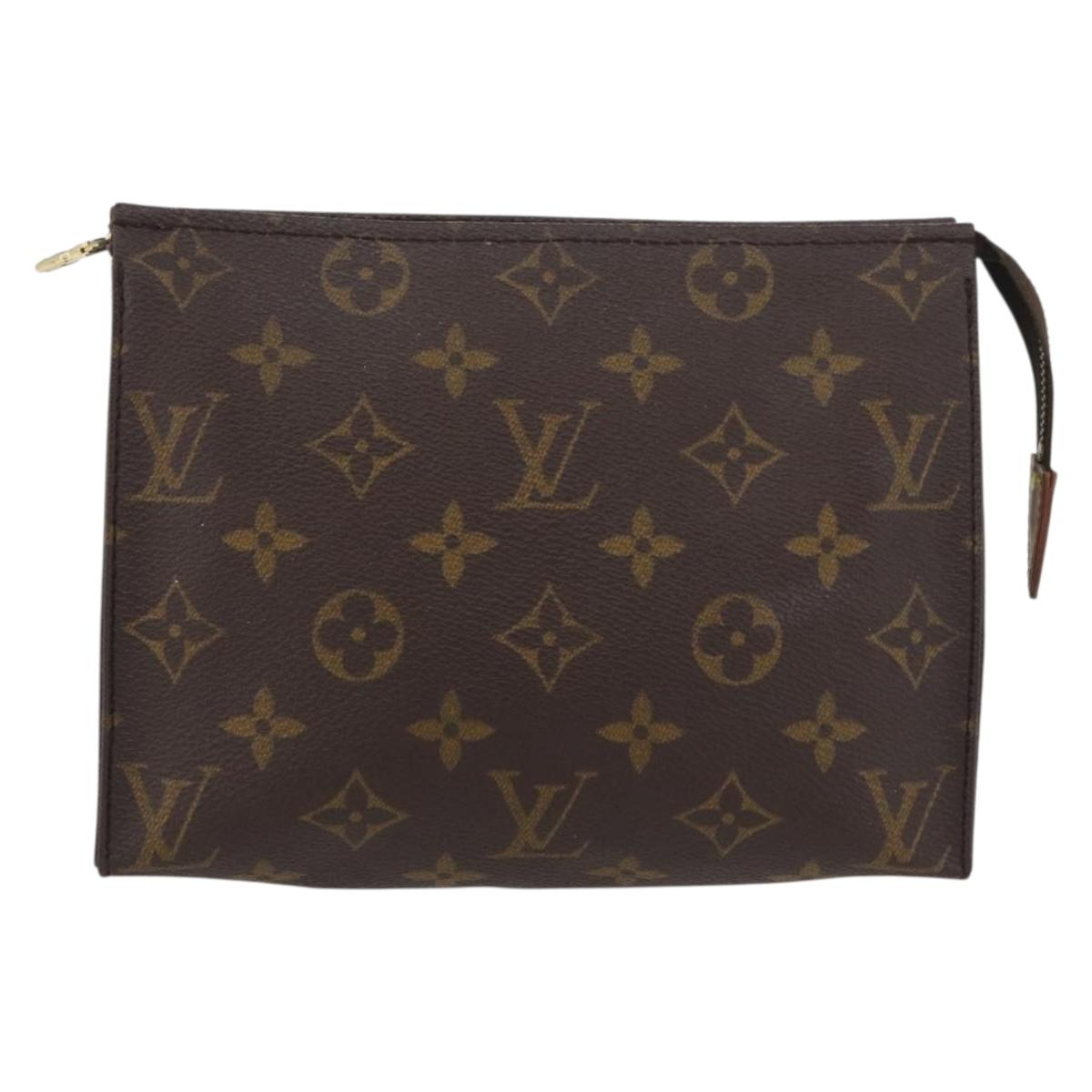 LOUIS VUITTON Monogram Poche Toilette 19 Pouch M47544 LV Auth ki6623