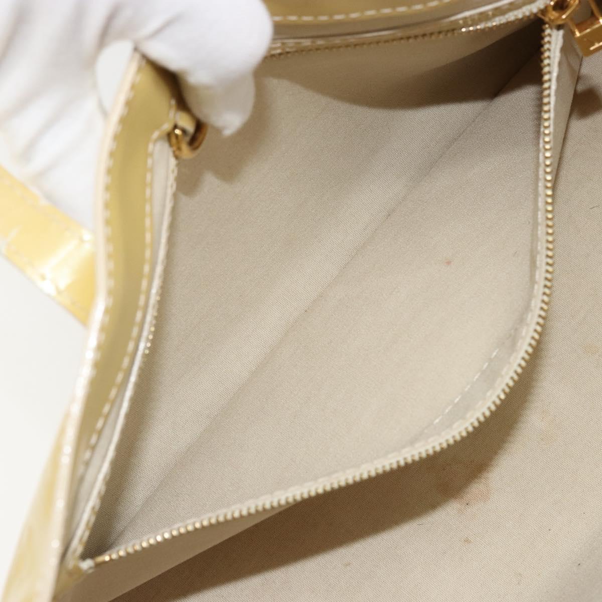 LOUIS VUITTON Monogram Vernis Reade PM Hand Bag Perle M91336 LV Auth ki6635