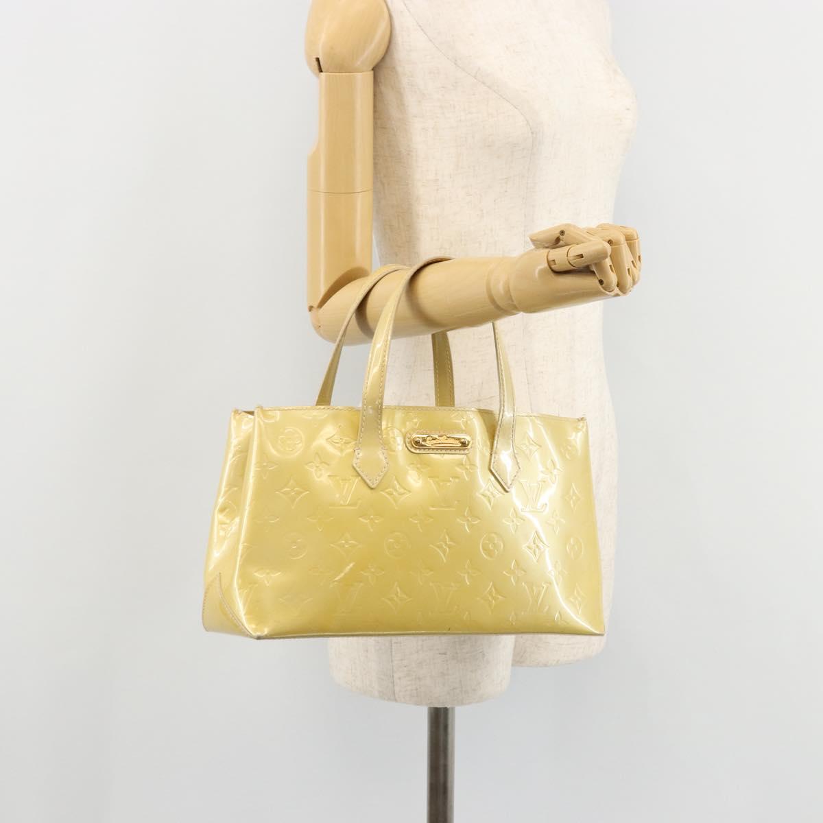 LOUIS VUITTON Monogram Vernis Reade PM Hand Bag Perle M91336 LV Auth ki6635