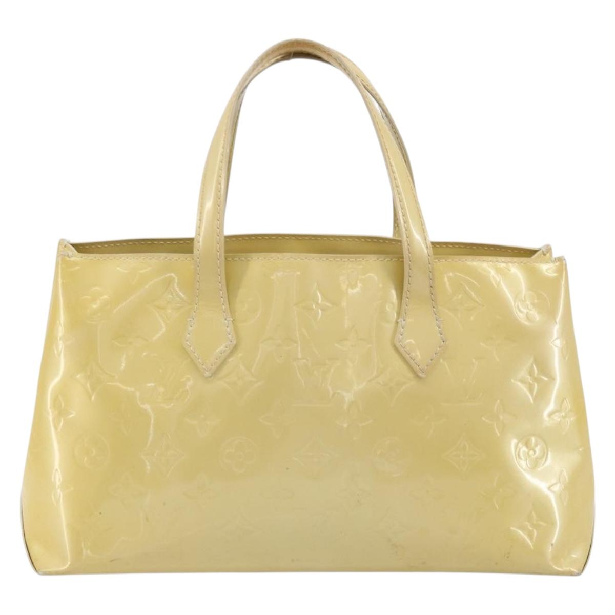 LOUIS VUITTON Monogram Vernis Reade PM Hand Bag Perle M91336 LV Auth ki6635
