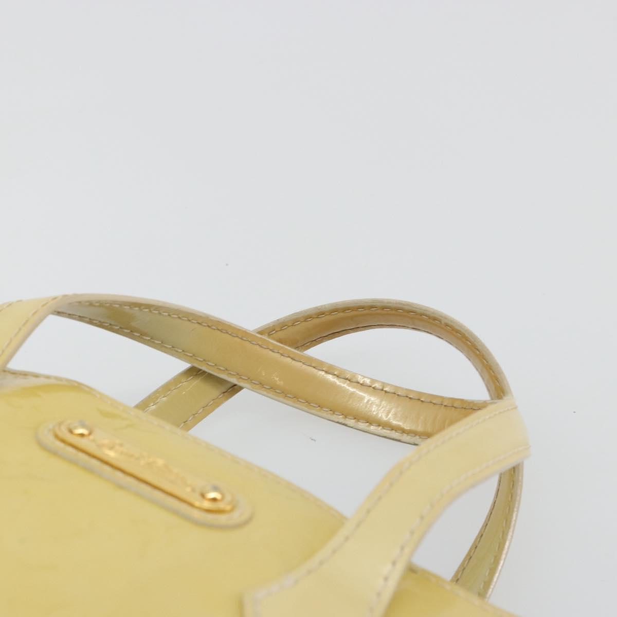 LOUIS VUITTON Monogram Vernis Reade PM Hand Bag Perle M91336 LV Auth ki6635