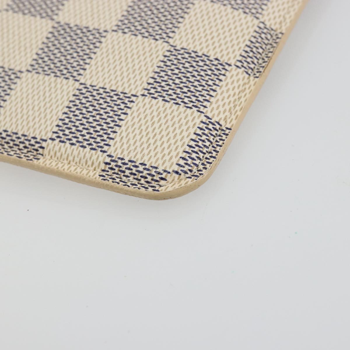 LOUIS VUITTON Damier Azur Etui A Lunettes MM Glasses Case N60025 LV Auth ki6637V