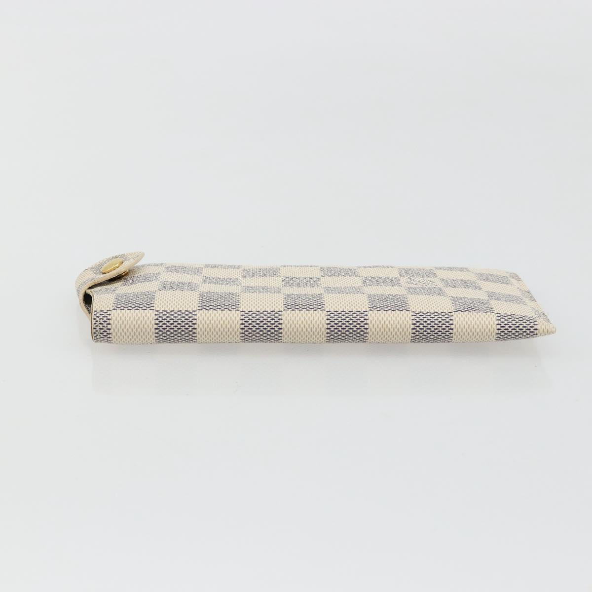 LOUIS VUITTON Damier Azur Etui A Lunettes MM Glasses Case N60025 LV Auth ki6637V
