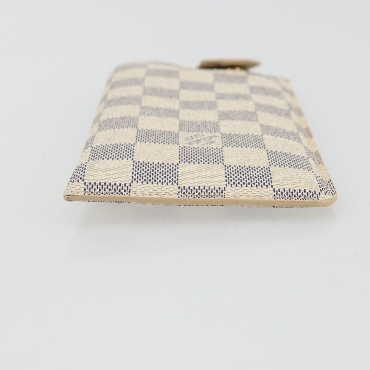 LOUIS VUITTON Damier Azur Etui A Lunettes MM Glasses Case N60025 LV Auth ki6637V