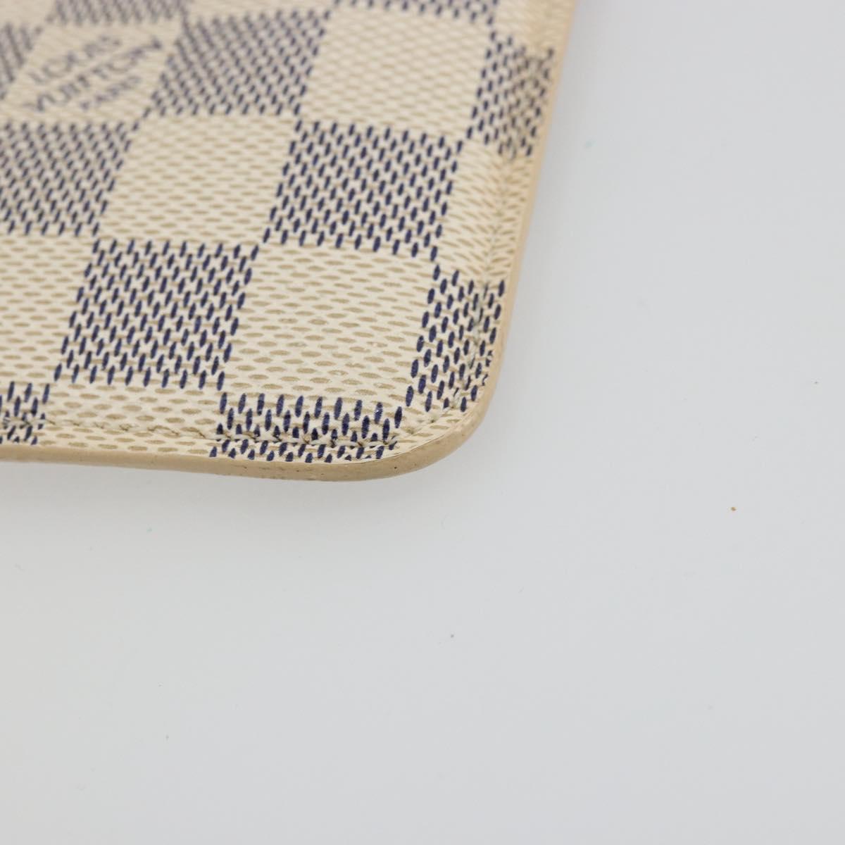 LOUIS VUITTON Damier Azur Etui A Lunettes MM Glasses Case N60025 LV Auth ki6637V