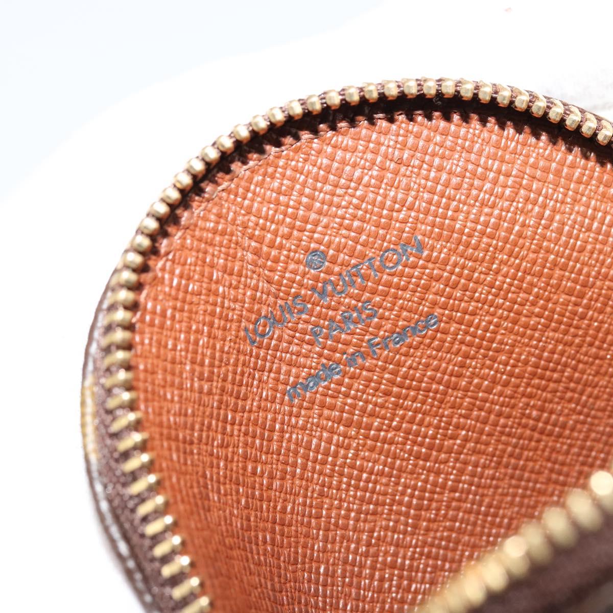 LOUIS VUITTON Monogram Porte Monnaie Round Coin Purse M61926 LV Auth ki6638V