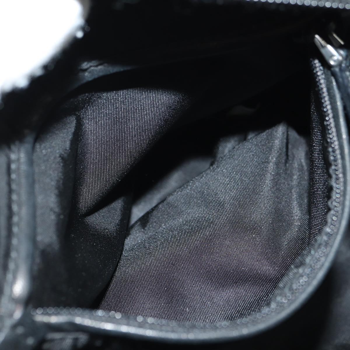 PRADA Hand Bag Nylon Black Silver Auth ki6652SM