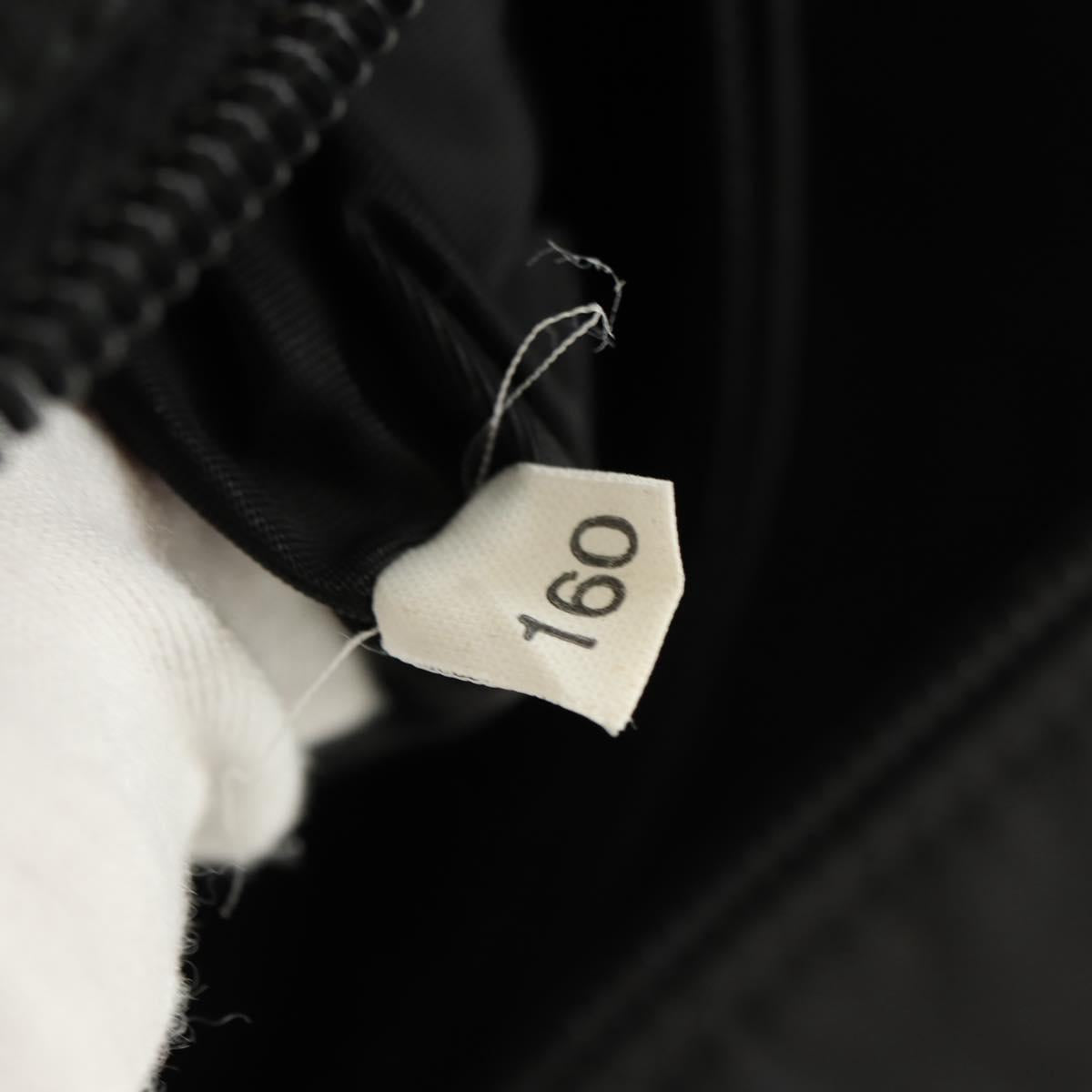 PRADA Hand Bag Nylon Black Silver Auth ki6652SM