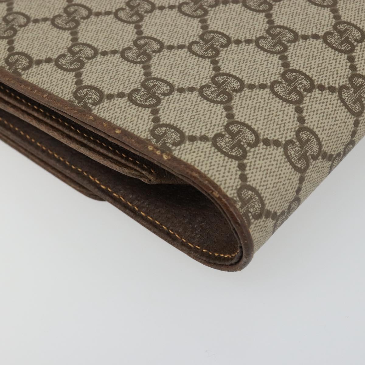 GUCCI GG Supreme Shoulder Bag PVC Beige Gold 904 02 050 Auth ki6668