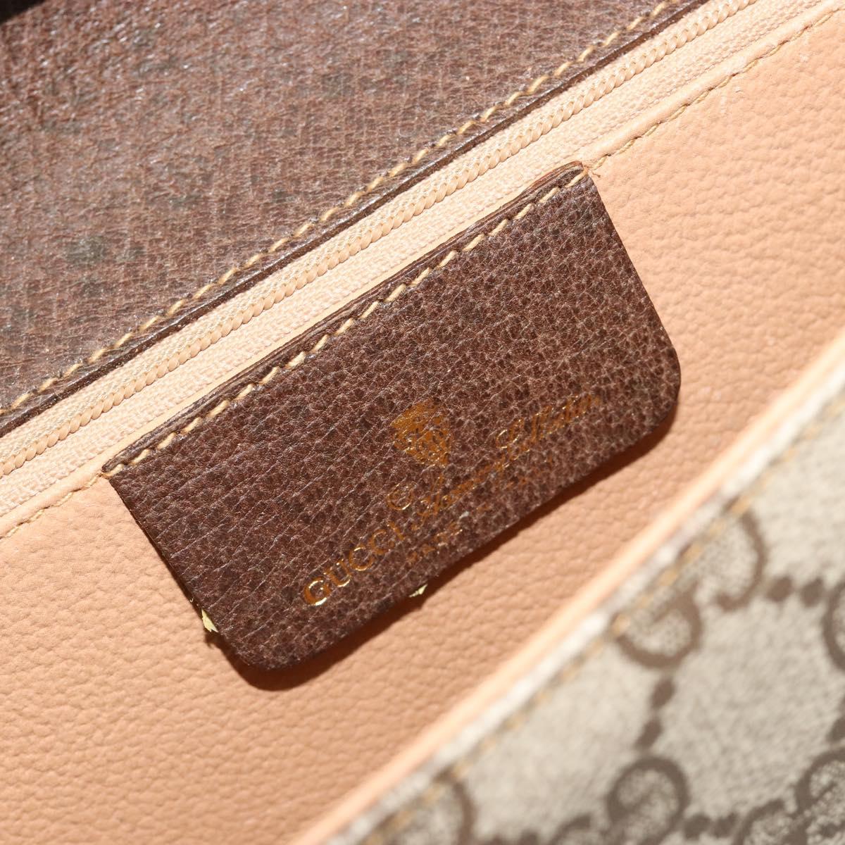 GUCCI GG Supreme Shoulder Bag PVC Beige Gold 904 02 050 Auth ki6668