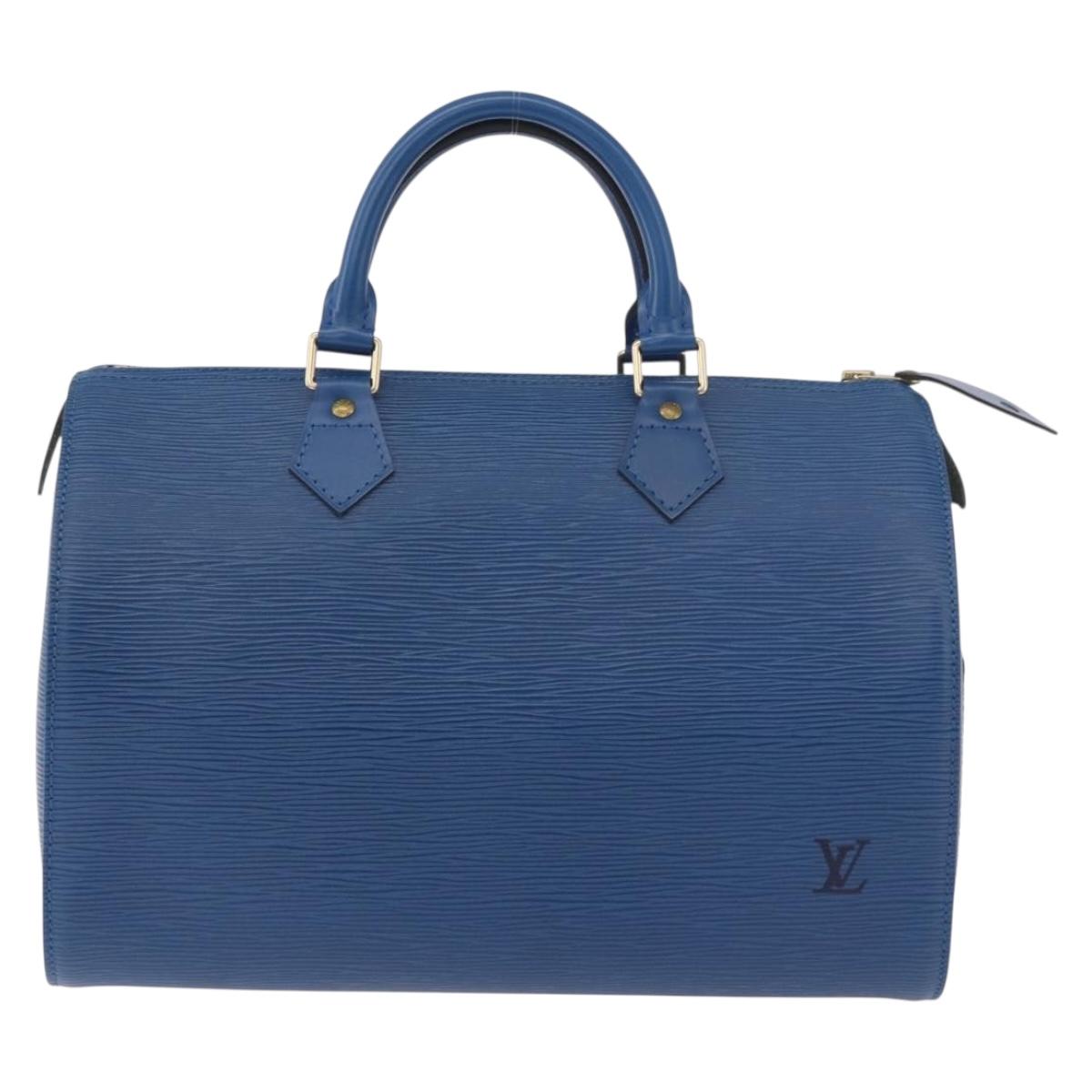 LOUIS VUITTON Epi Speedy 30 Hand Bag Toledo Blue M43005 LV Auth ki6670V