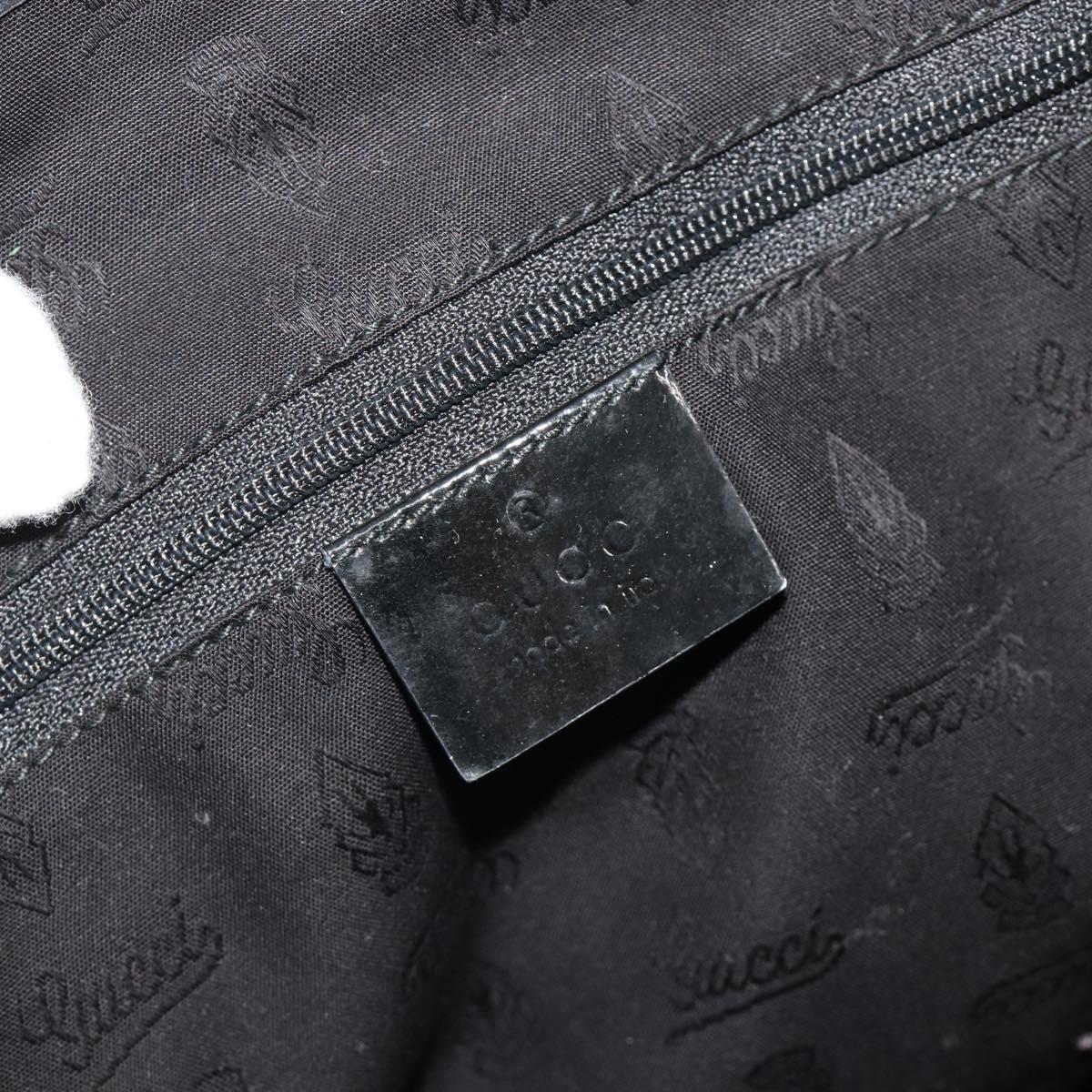 GUCCI GG Canvas Tote Bag Black Gold 211976 Auth ki6677A