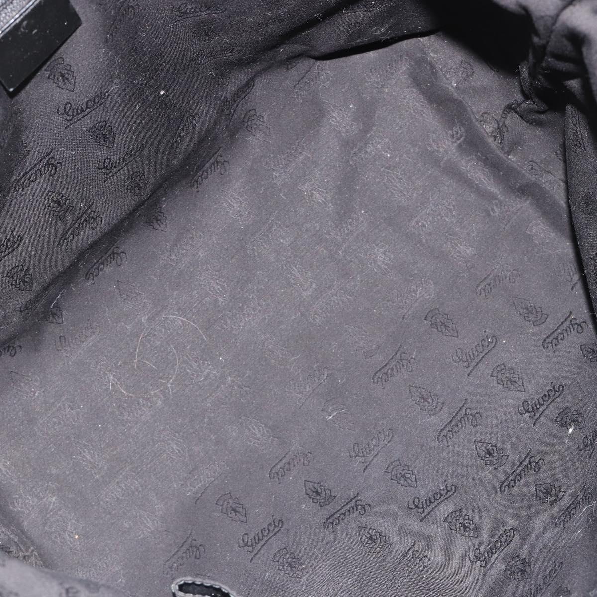 GUCCI GG Canvas Tote Bag Black Gold 211976 Auth ki6677A
