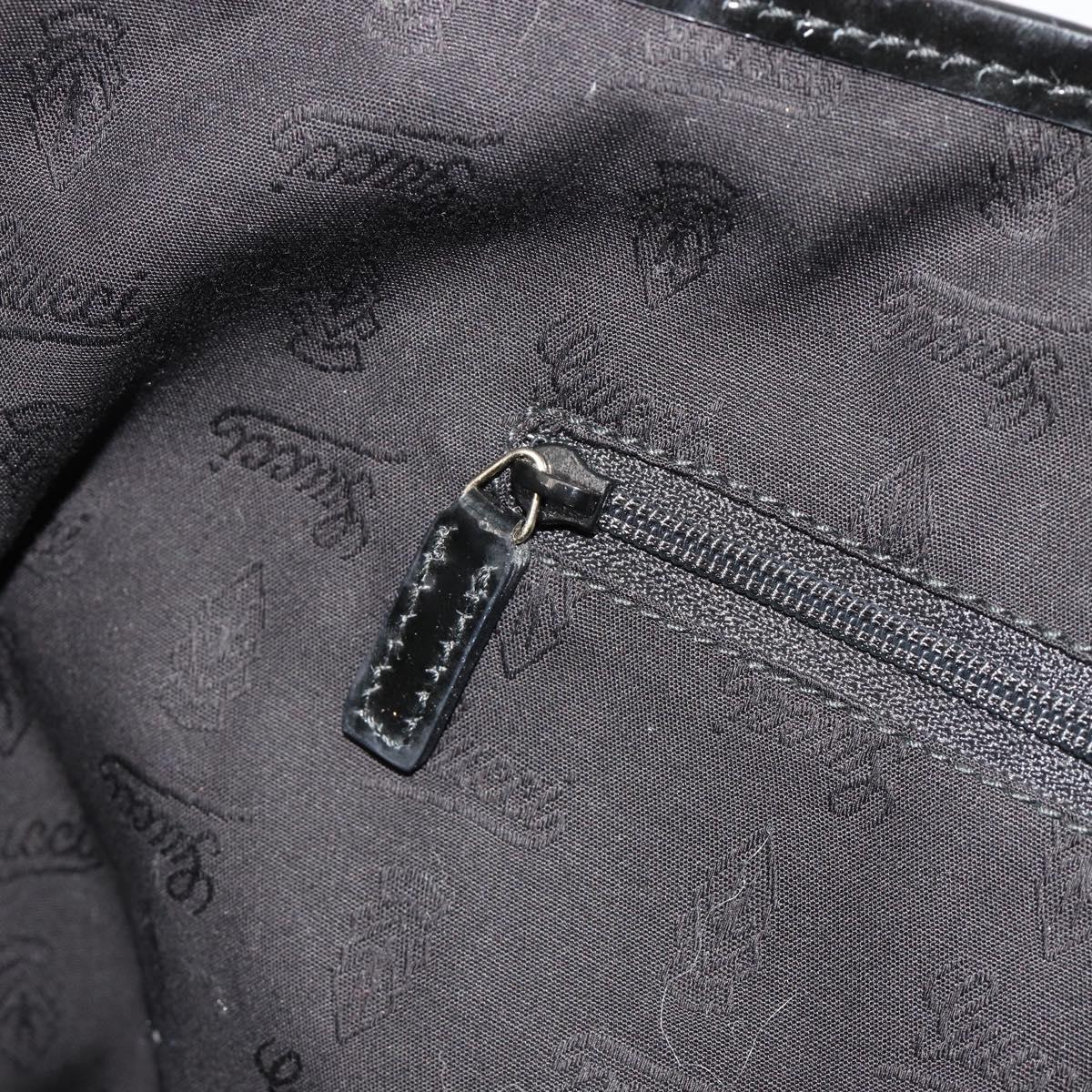 GUCCI GG Canvas Tote Bag Black Gold 211976 Auth ki6677A