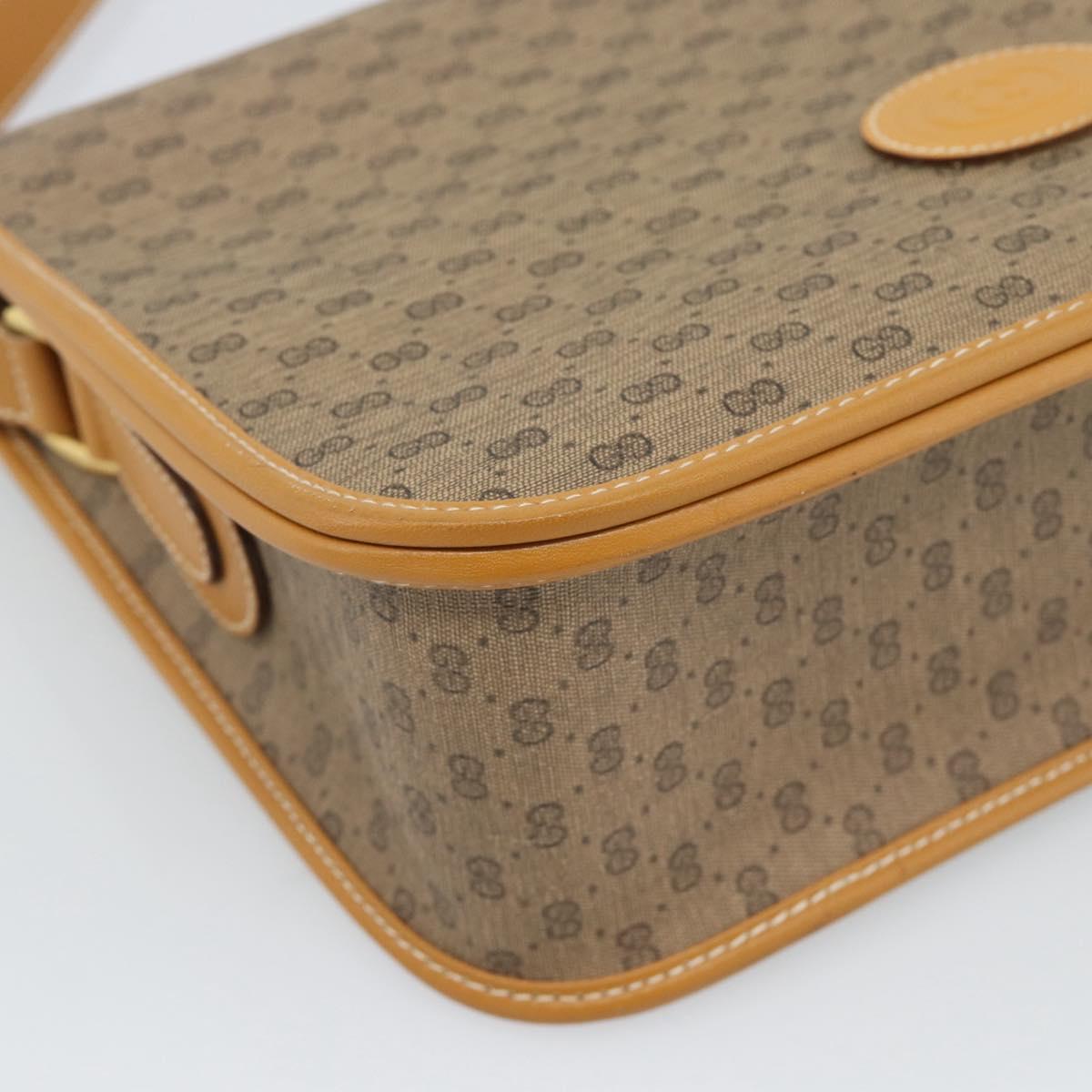 GUCCI Micro GG Supreme Shoulder Bag PVC Beige Gold 001 104 0915 Auth ki6679A