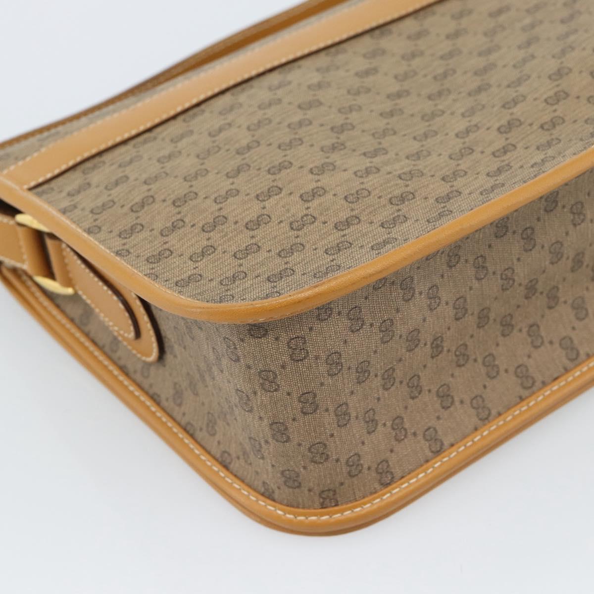GUCCI Micro GG Supreme Shoulder Bag PVC Beige Gold 001 104 0915 Auth ki6679A