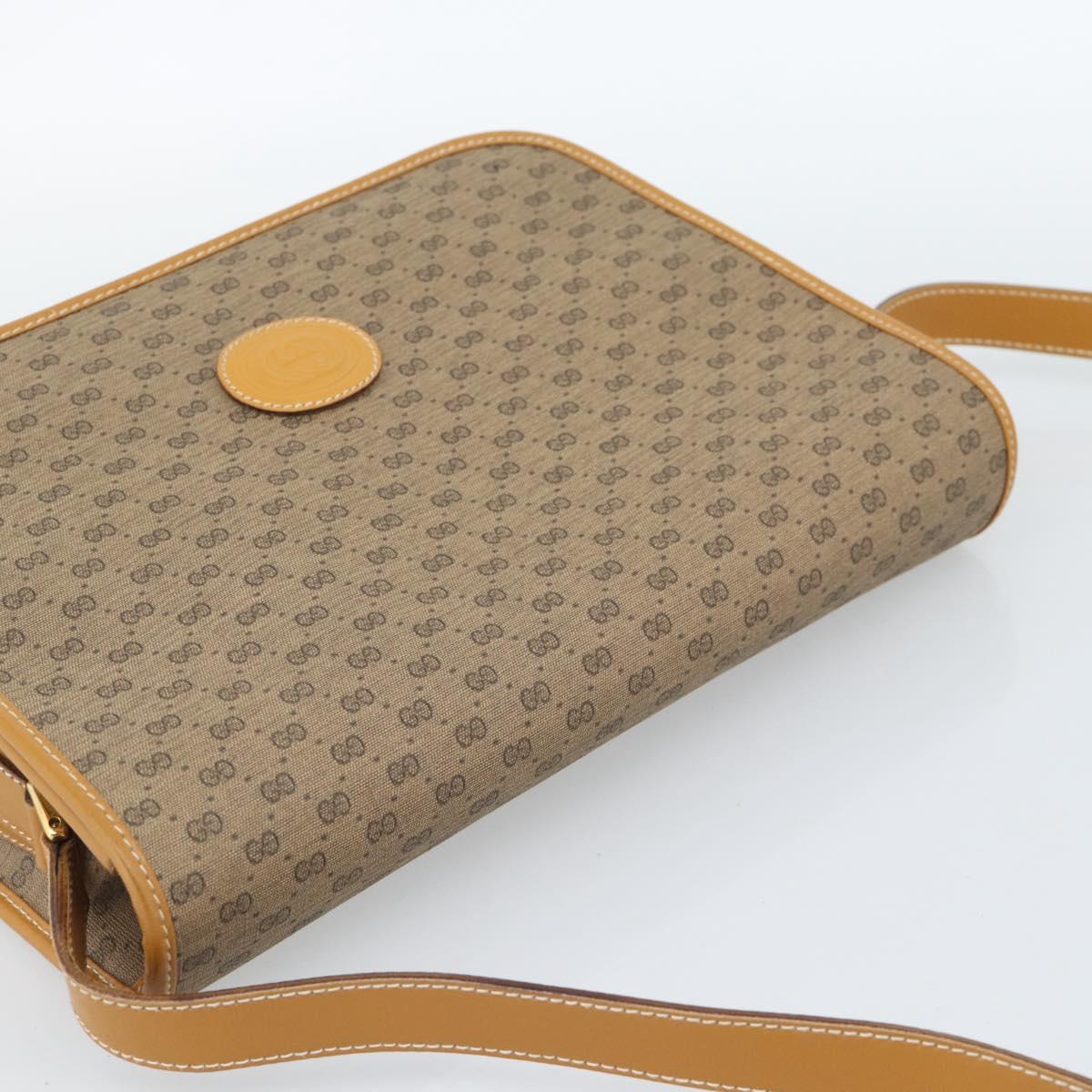 GUCCI Micro GG Supreme Shoulder Bag PVC Beige Gold 001 104 0915 Auth ki6679A