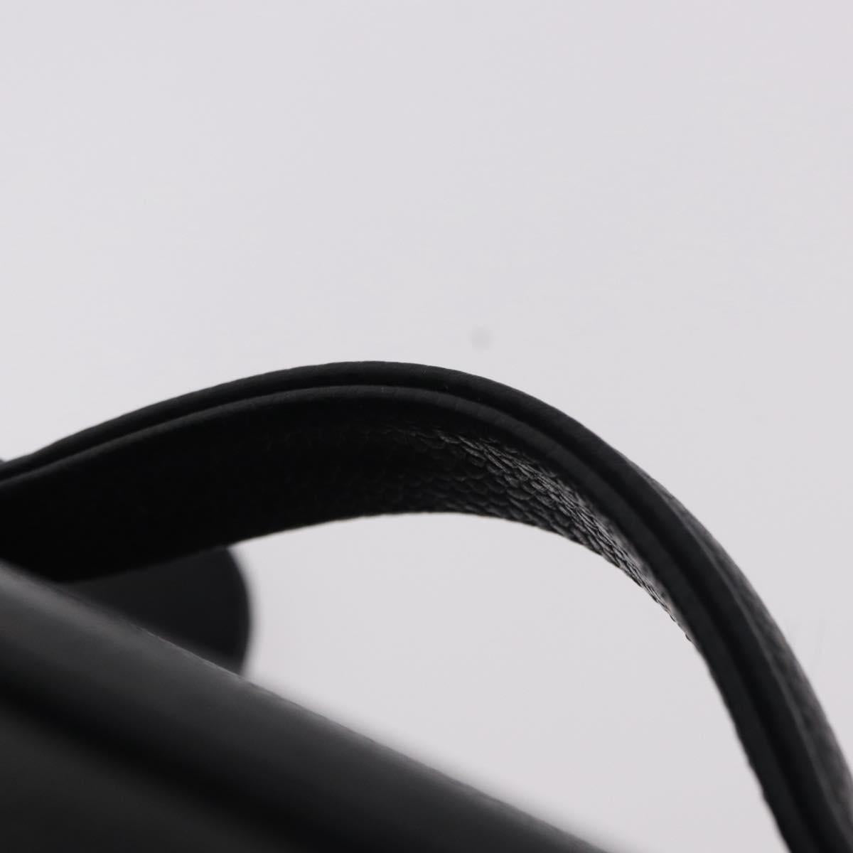 CHANEL COCO Mark Vanity Hand Bag Caviar Skin Black Gold CC Auth ki6681M
