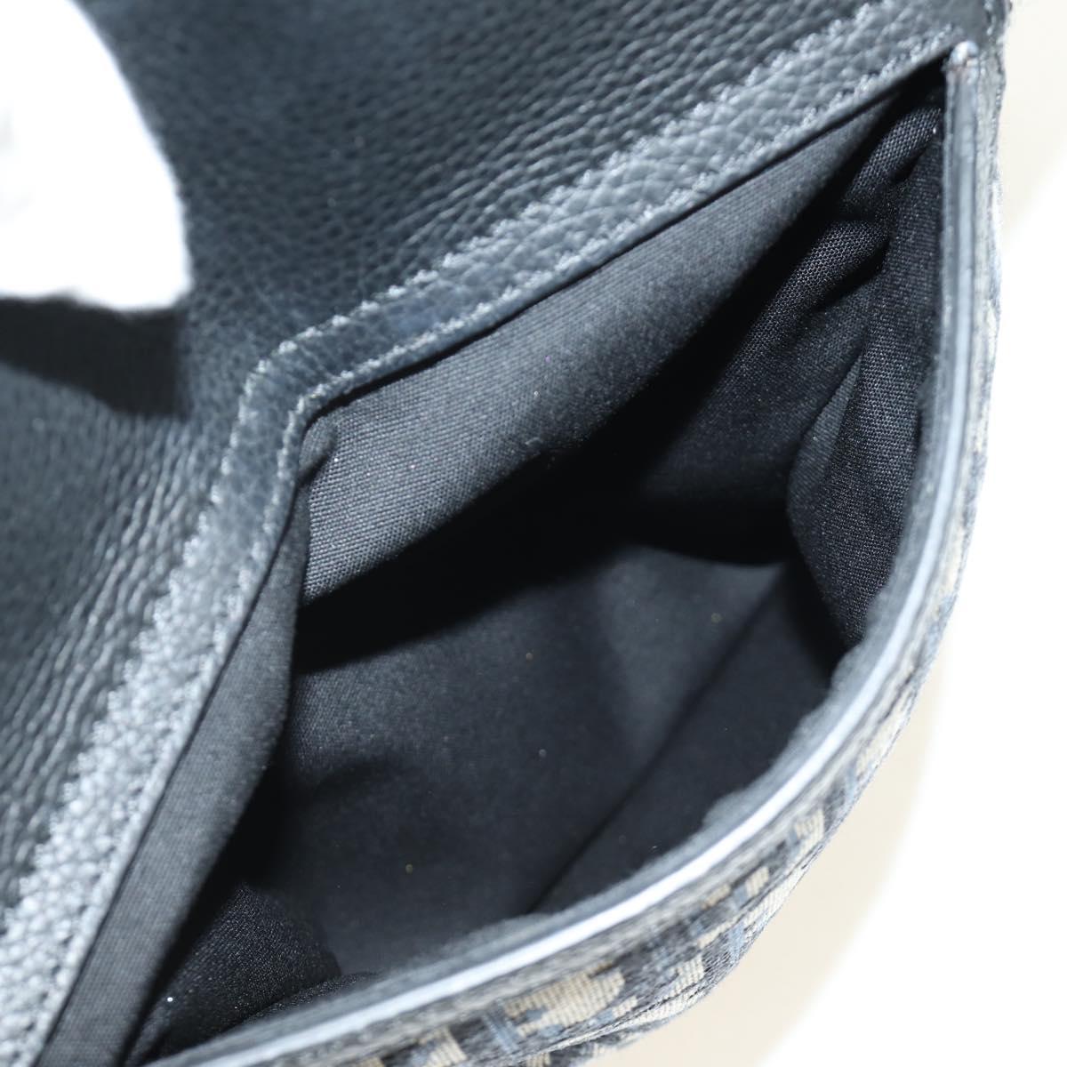 Christian Dior Trotter Canvas Hand Bag 2way Navy Silver Auth ki6683SAM
