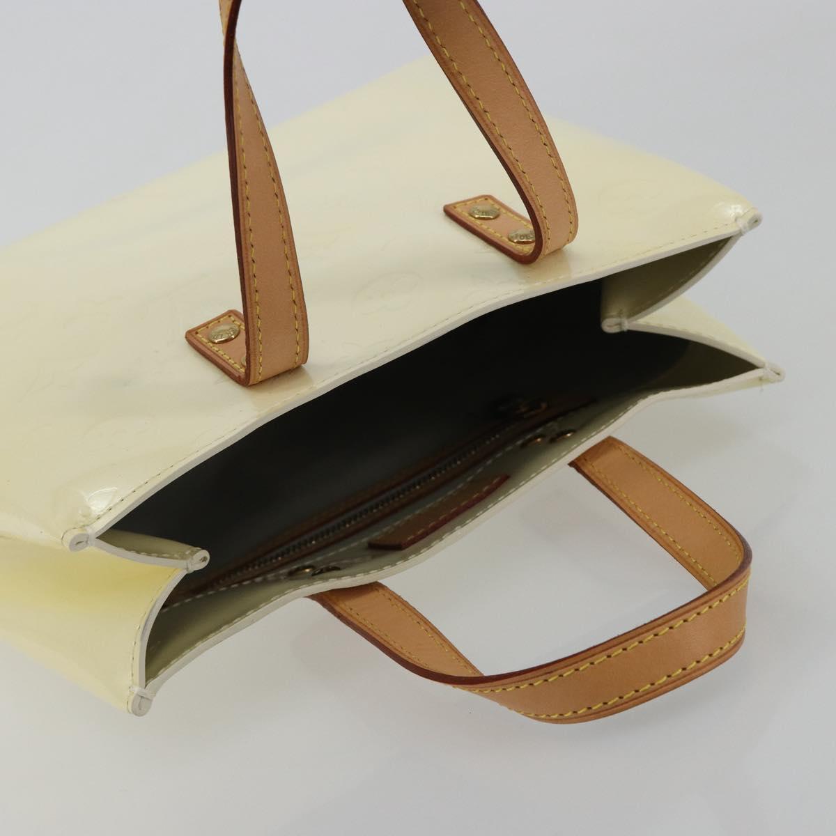 LOUIS VUITTON Monogram Vernis Reade PM Hand Bag Perle M91336 LV Auth ki6689V