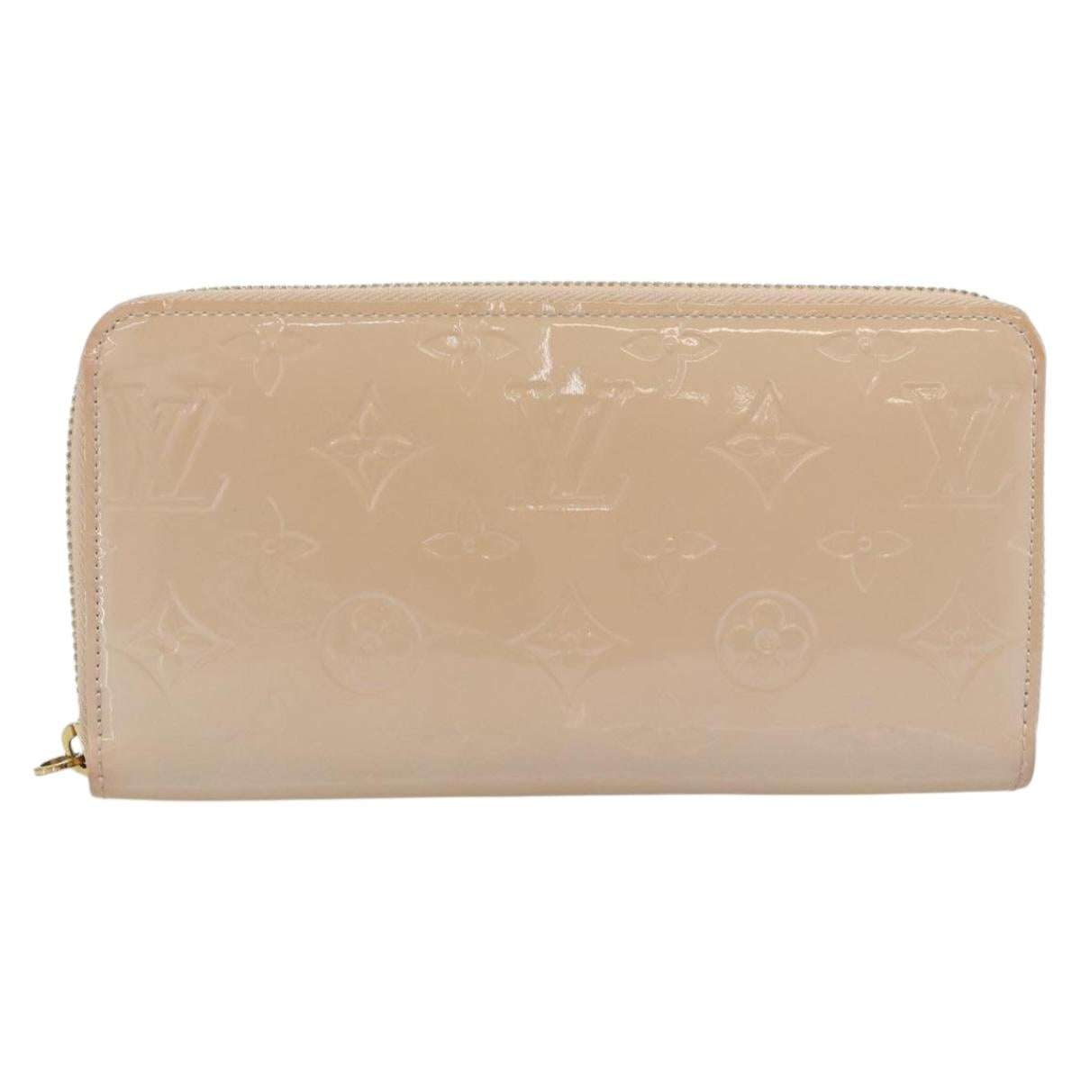 LOUIS VUITTON Vernis Zippy Wallet Wallet Rose Valerine M90419 LV Auth ki6691V