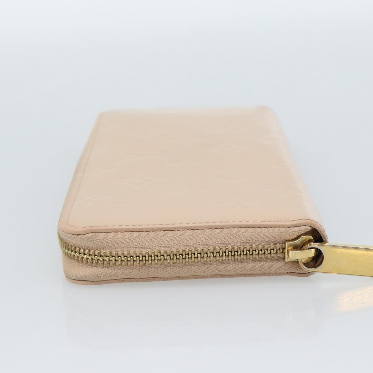 LOUIS VUITTON Vernis Zippy Wallet Wallet Rose Valerine M90419 LV Auth ki6691V