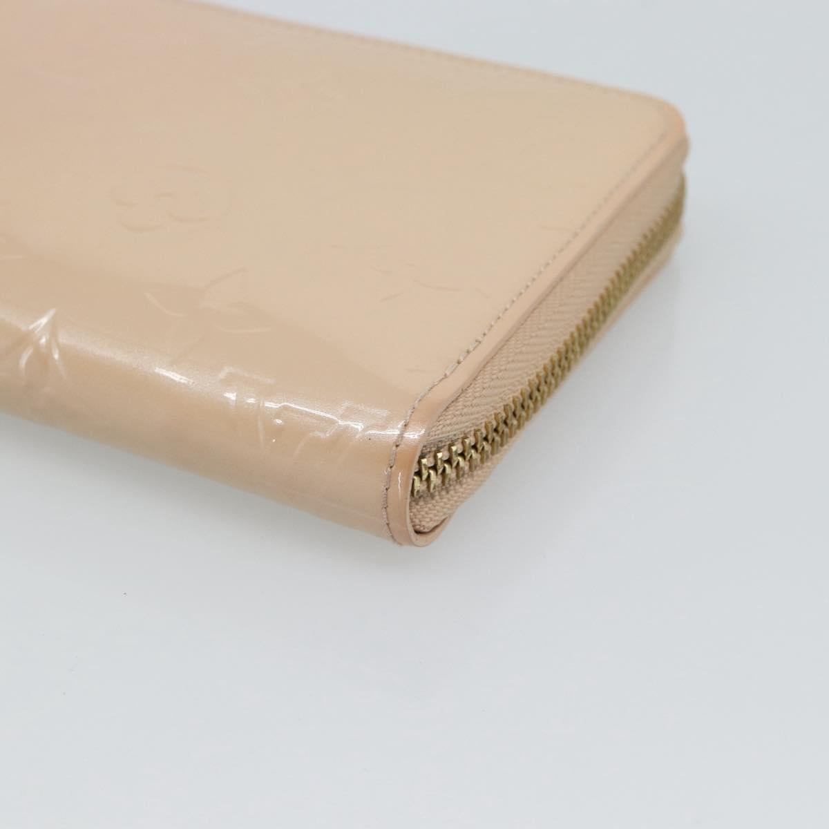 LOUIS VUITTON Vernis Zippy Wallet Wallet Rose Valerine M90419 LV Auth ki6691V
