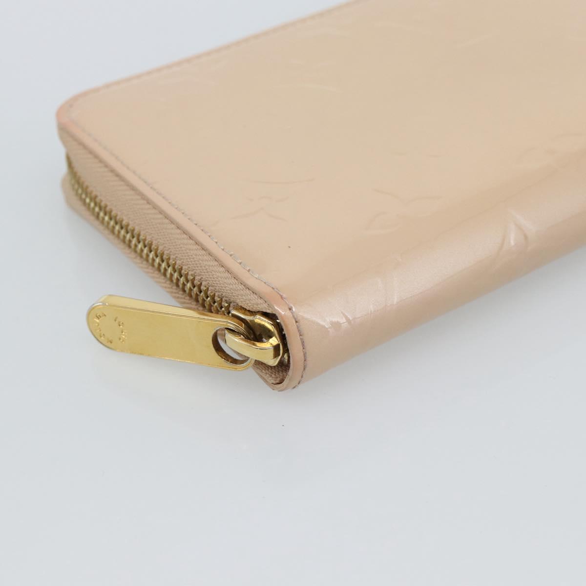LOUIS VUITTON Vernis Zippy Wallet Wallet Rose Valerine M90419 LV Auth ki6691V