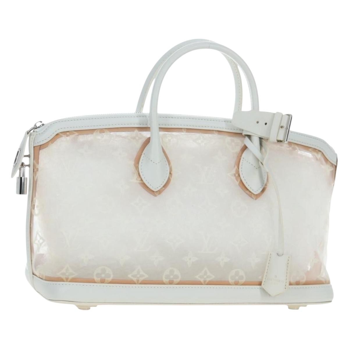 LOUIS VUITTON Monogram Transparency Lockit Eastwest White M40701 Auth ki6695M