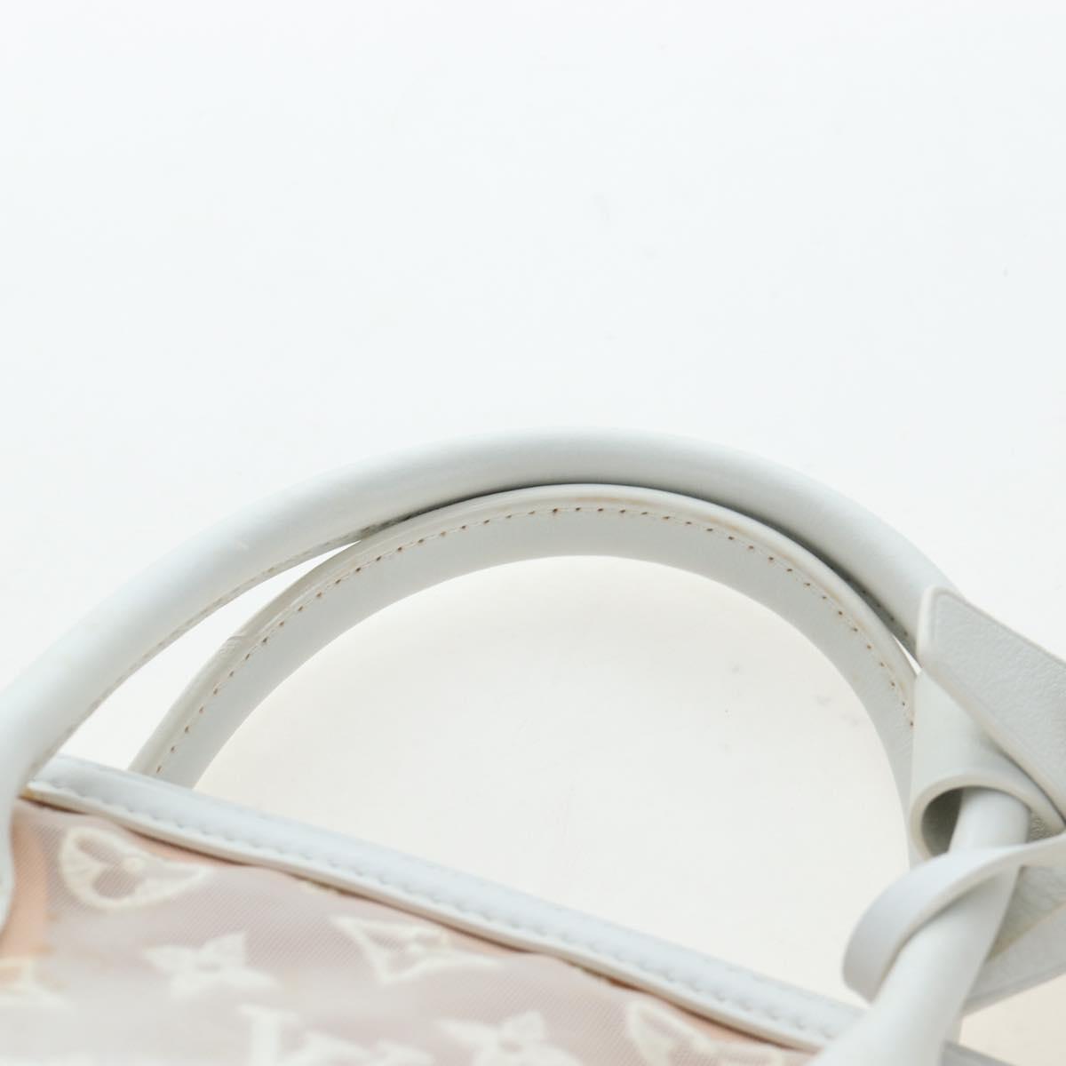 LOUIS VUITTON Monogram Transparency Lockit Eastwest White M40701 Auth ki6695M