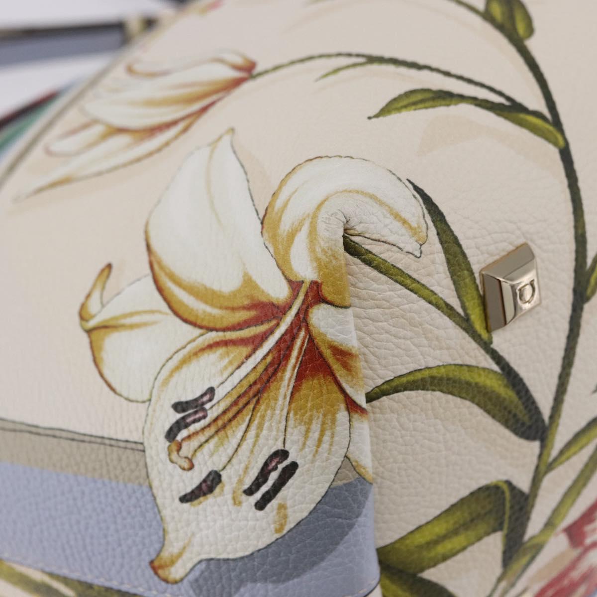 Salvatore Ferragamo Tote Bag Leather Light Blue Multicolor Auth ki6697A