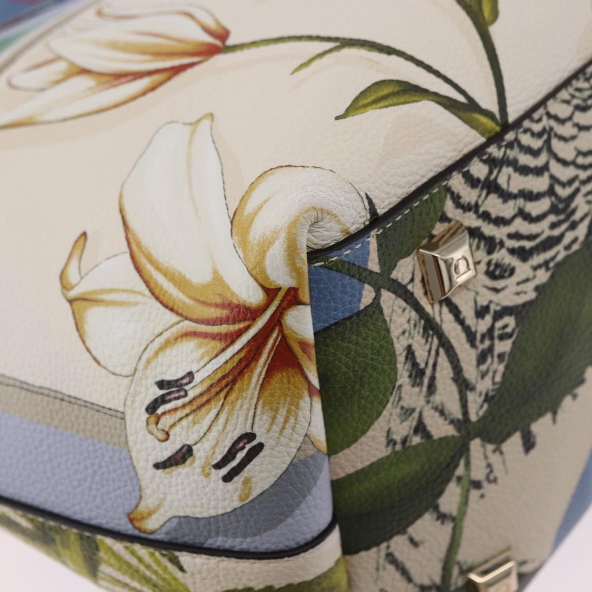 Salvatore Ferragamo Tote Bag Leather Light Blue Multicolor Auth ki6697A