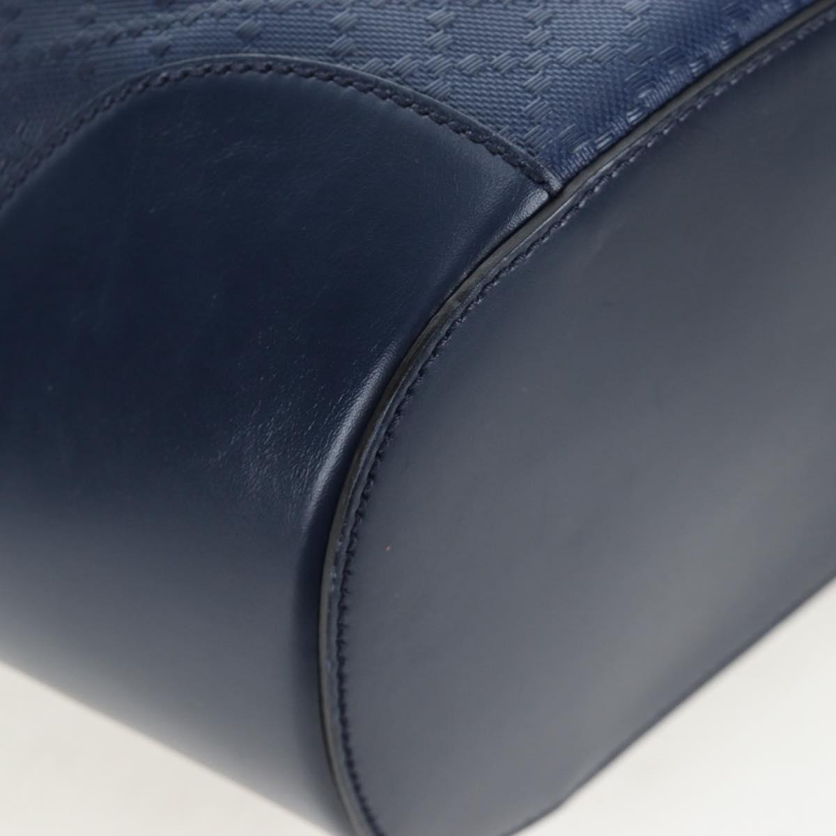 GUCCI Diamante Shoulder Bag Leather 2way Blue Silver 354228 Auth ki6701V