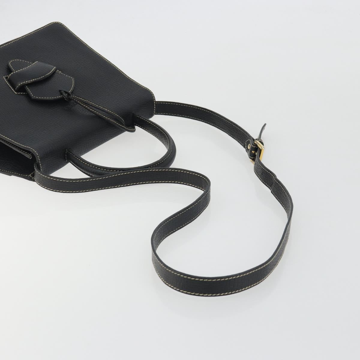 LOEWE Velazquez Hand Bag Leather 2way Black Auth ki6705A