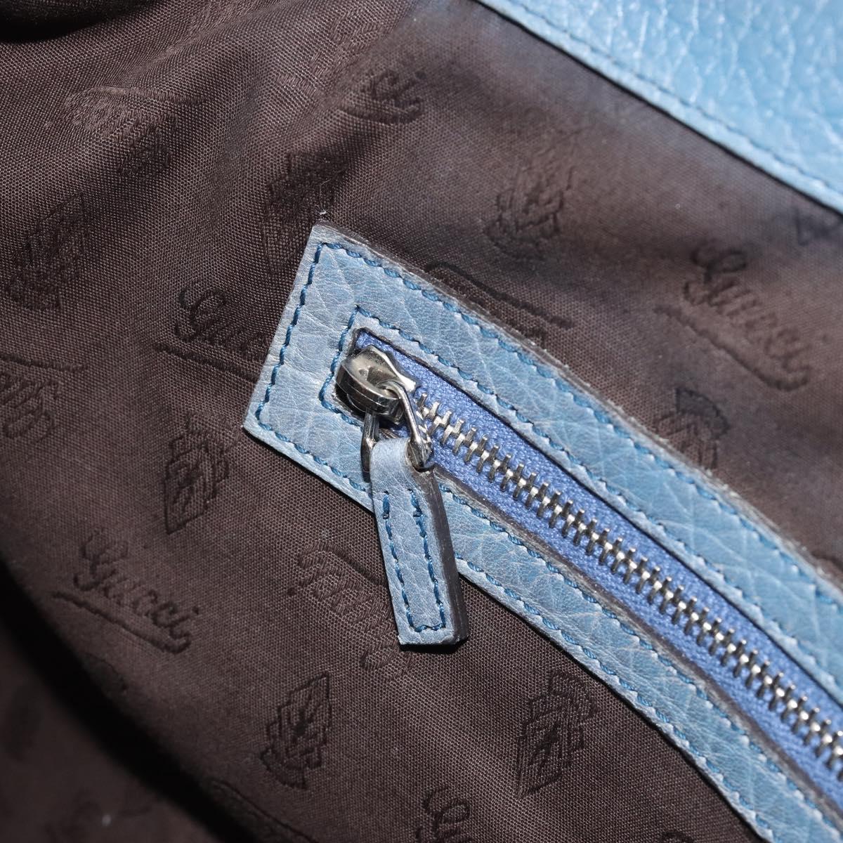GUCCI GG Canvas Bamboo Tote Bag Blue Beige 232947 Auth ki6706A