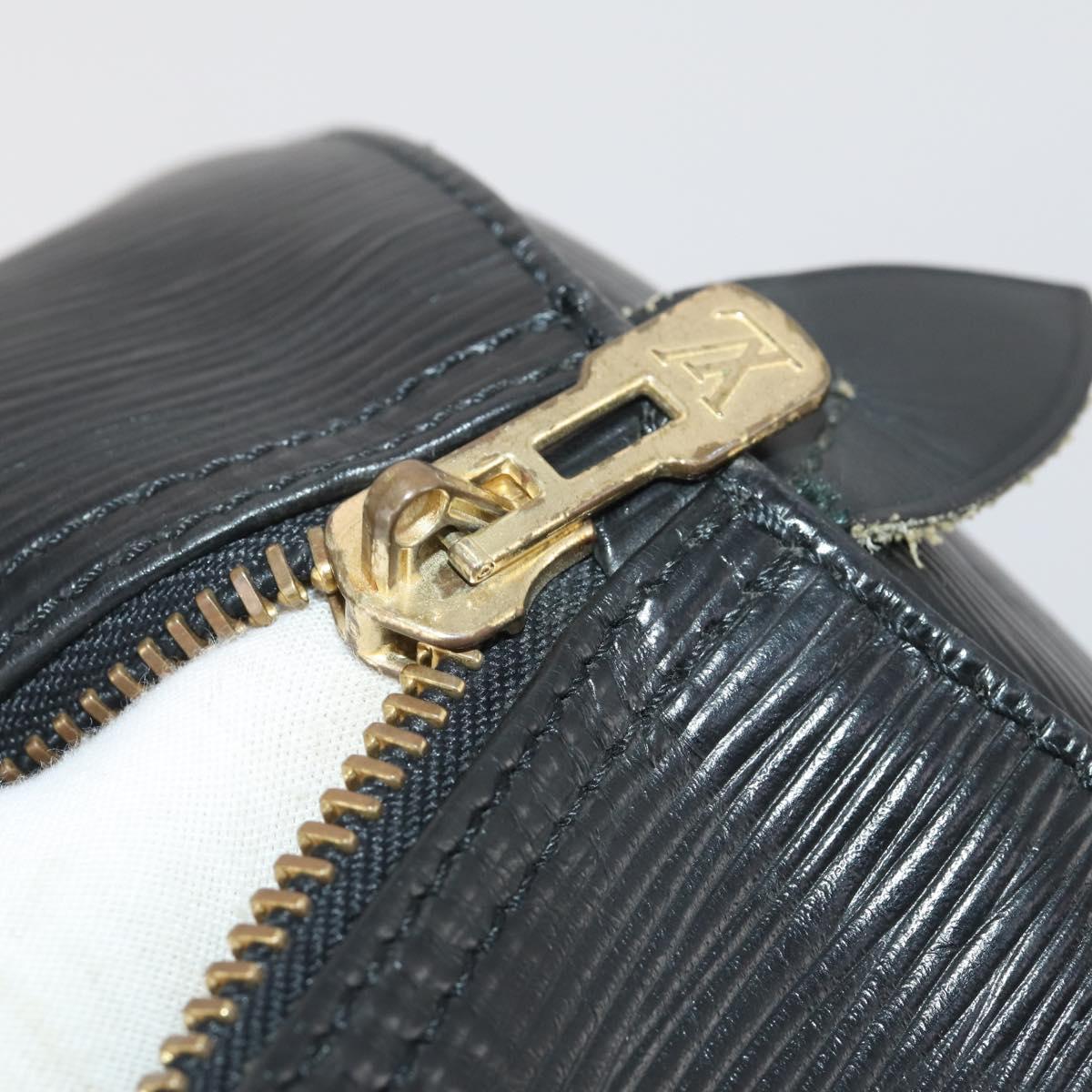 LOUIS VUITTON Epi Keepall 60 Boston Bag Noir M42942 LV Auth ki6707