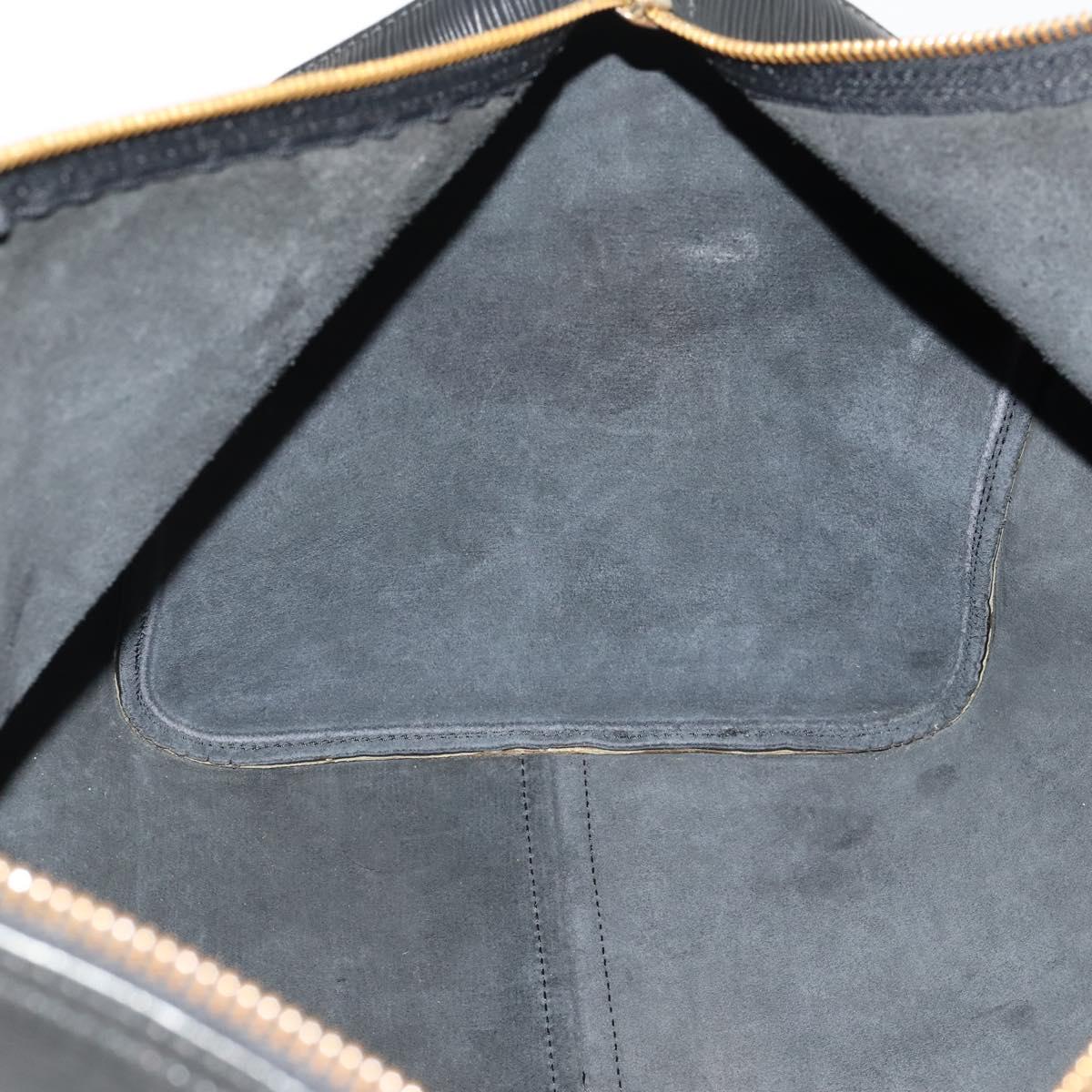 LOUIS VUITTON Epi Keepall 60 Boston Bag Noir M42942 LV Auth ki6707