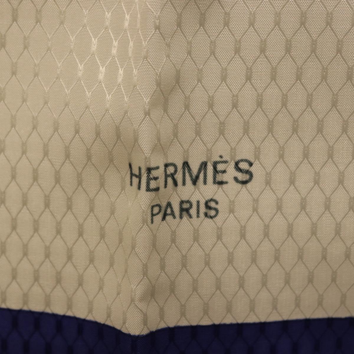 HERMES Carre 90 Scarf Silk Blue White Auth ki6720M