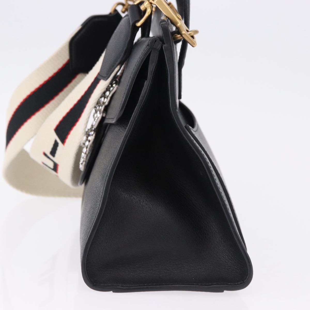 GUCCI Bijou Butterfly Hand Bag Leather 2way 505342 Auth ki6730V
