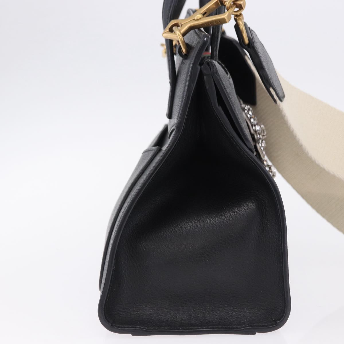 GUCCI Bijou Butterfly Hand Bag Leather 2way 505342 Auth ki6730V