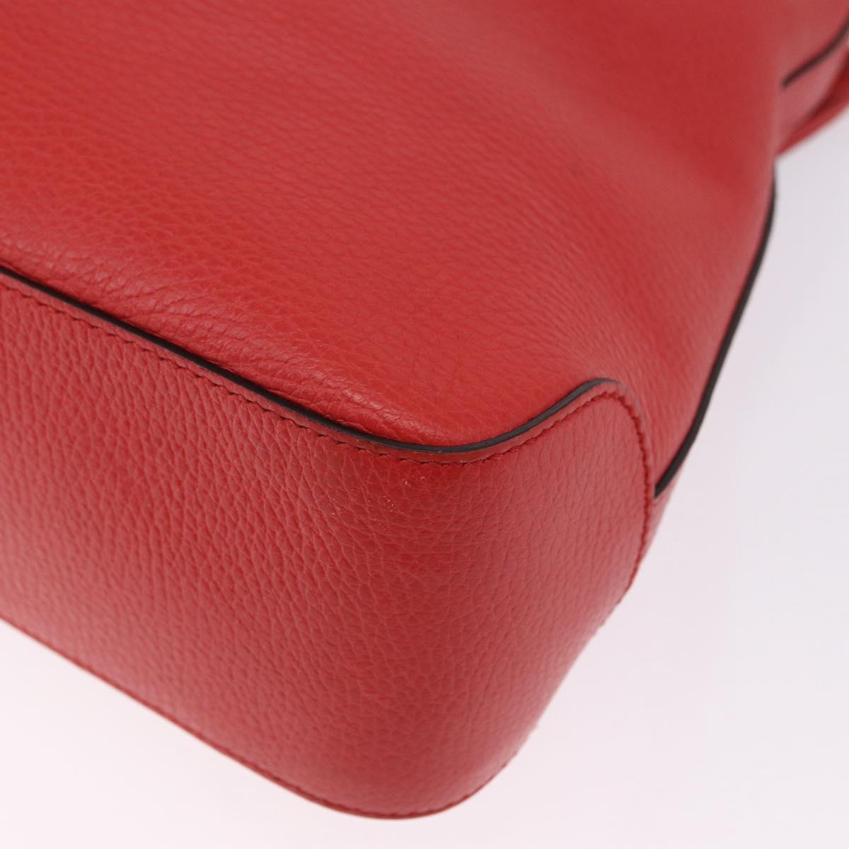 GUCCI Hobo Shoulder Bag Leather Orange Gold Tone 336659 Auth ki6731V