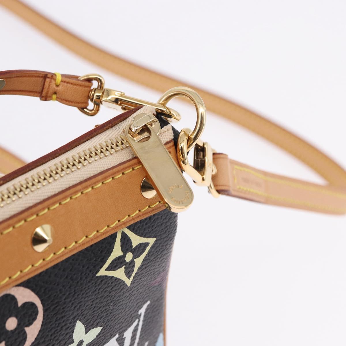 LOUIS VUITTON Monogram Multicolor Pochette Accessoires Black M92648 Auth ki6740M