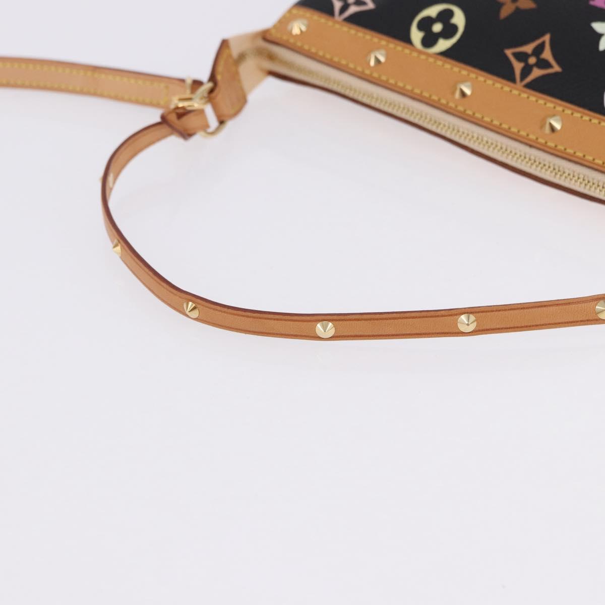 LOUIS VUITTON Monogram Multicolor Pochette Accessoires Black M92648 Auth ki6740M