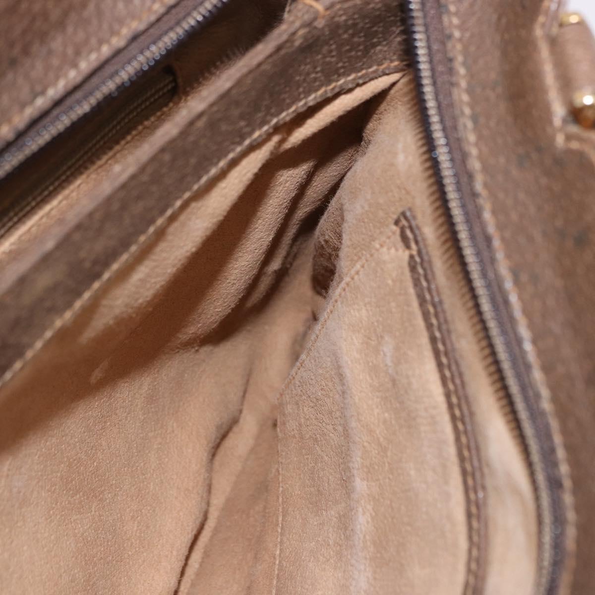 GUCCI GG Supreme Shoulder Bag PVC Beige Gold Auth ki6747